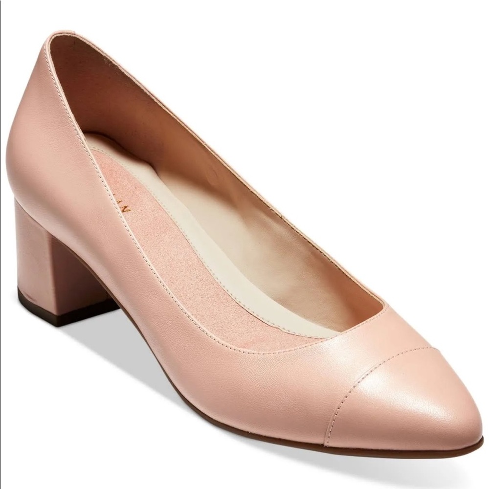 EUC Go To Block Heel Pump 6 Mahogany Rose Leather